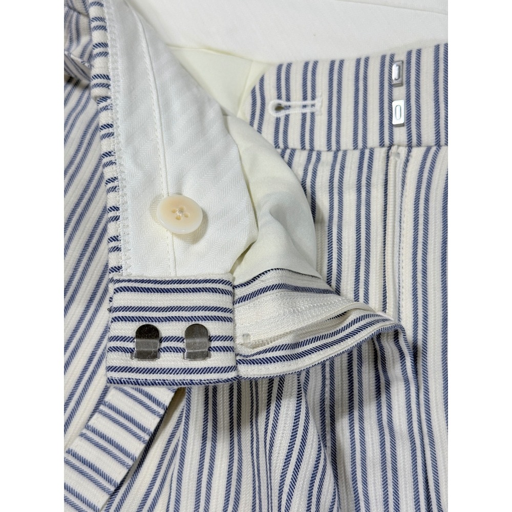 NWT J. Crew Sz 8 Pleated Trouser Bermuda Shorts in Seersucker $128 - Picture 6 of 8